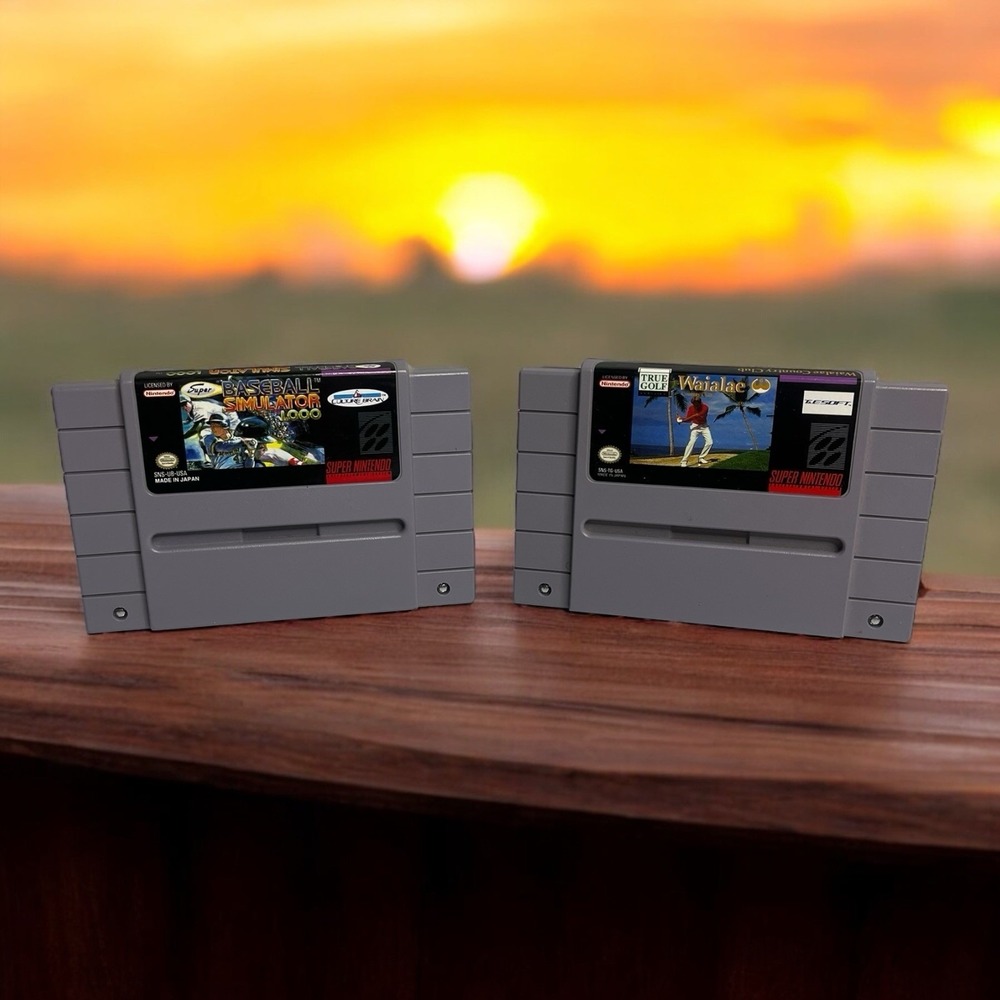 Super Nintendo SNES Video Games Waialae Baseball Cartridge Only Tested Lot 2